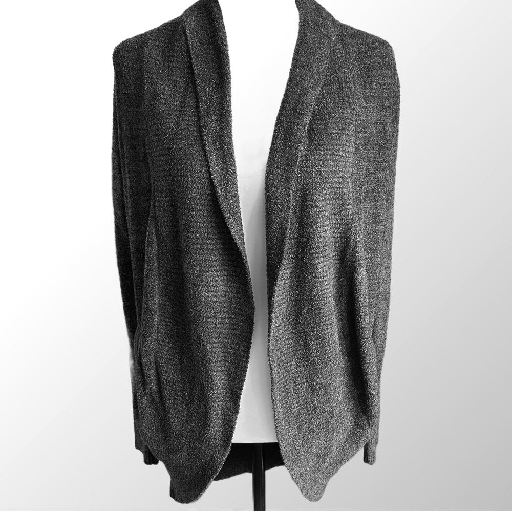 Barefoot Dreams Cardigan Women XS/S Gray CozyChic Lite Open Front Shawl 452